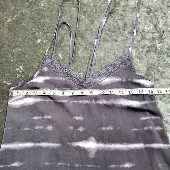 Aerie Gray Tie Dye Lace Hem Slip Size: S - Picture 5 of 7
